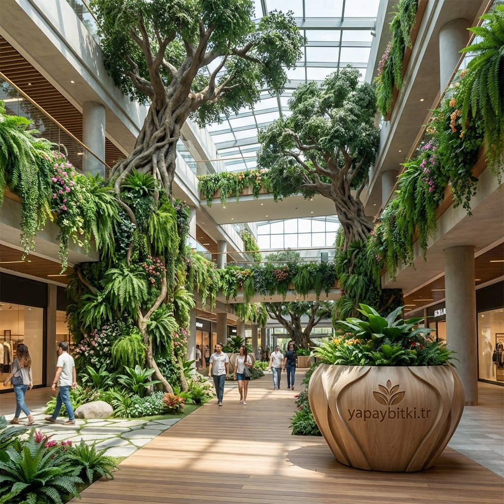 AVM yapay bitki dekorasyonu